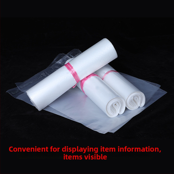 Geantă de expediere transparentă, groasă și impermeabilă, din HDPE, autosealantă, dimensiuni 20x30–40x55 cm, 100 buc./set