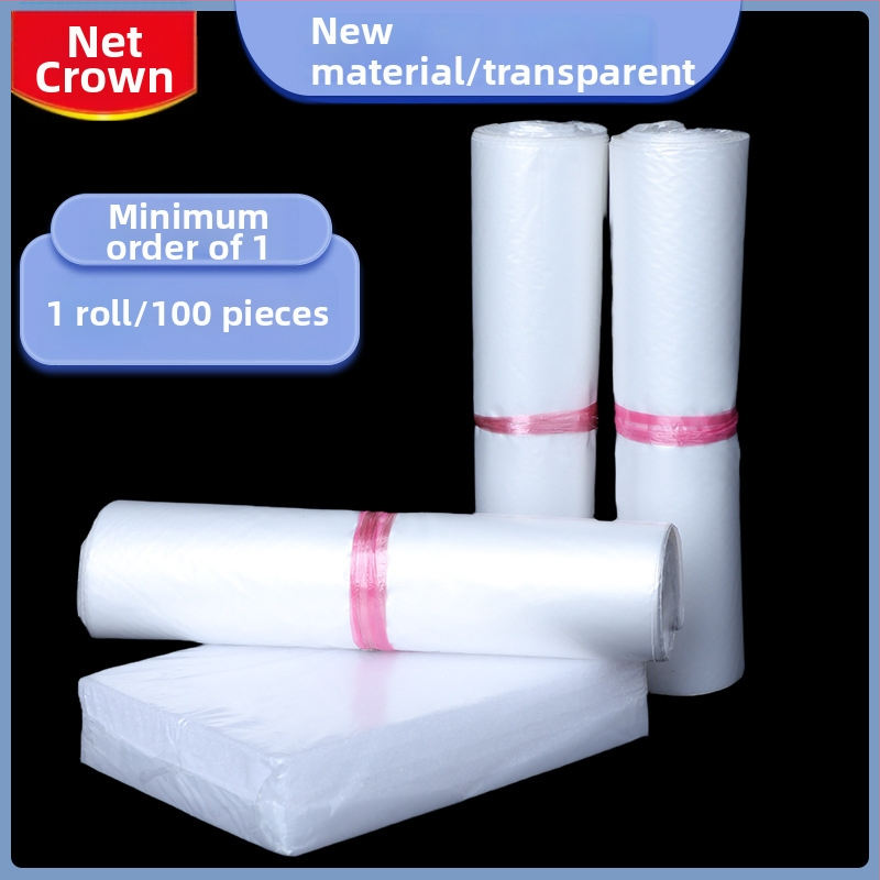 Geantă de expediere transparentă, groasă și impermeabilă, din HDPE, autosealantă, dimensiuni 20x30–40x55 cm, 100 buc./set