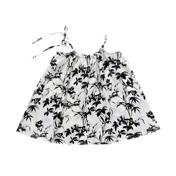 Rochie de vară pentru fete cu bretele - rochie florală ușoară, stil plajă