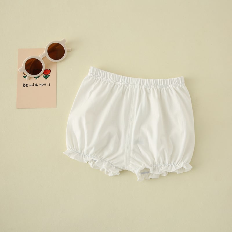 Shorts de vară din bumbac pentru fetițe, stil lantern, cu crotch deschis, pantaloni scurți de exterior