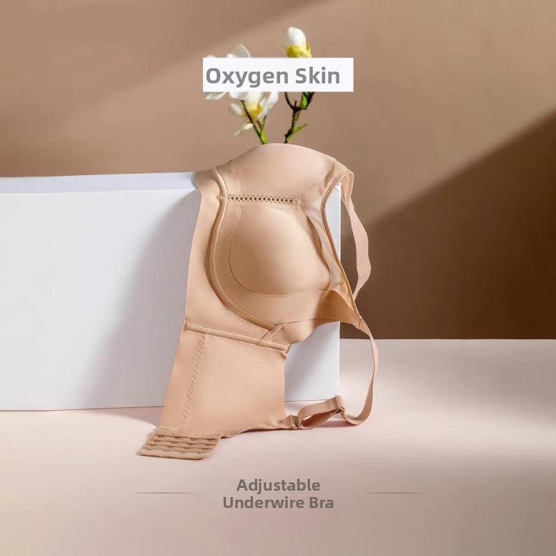 Sutien fără cusătură cu cupă completă, fără armături, cu suport moale, cupe turnate ultra-subțiri, adună și previne lăsarea, mărime mare