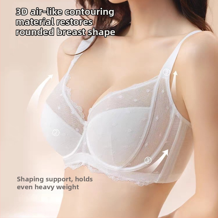 Sutien plus size EF, cupă completă, acoperire totală, ultra-subțire, cu armătură, dantelă sexy, face sânii să pară mai mici