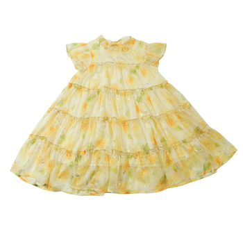 Rochie de vară pentru fete, cu imprimeu floral, fără mâneci, stil prințesă
