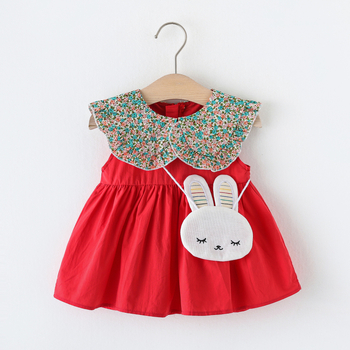 Rochie fără mâneci pentru fetițe cu imprimeu floral, vara 2022, 1063