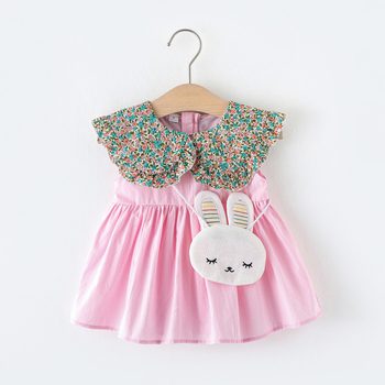 Rochie fără mâneci pentru fetițe cu imprimeu floral, vara 2022, 1063