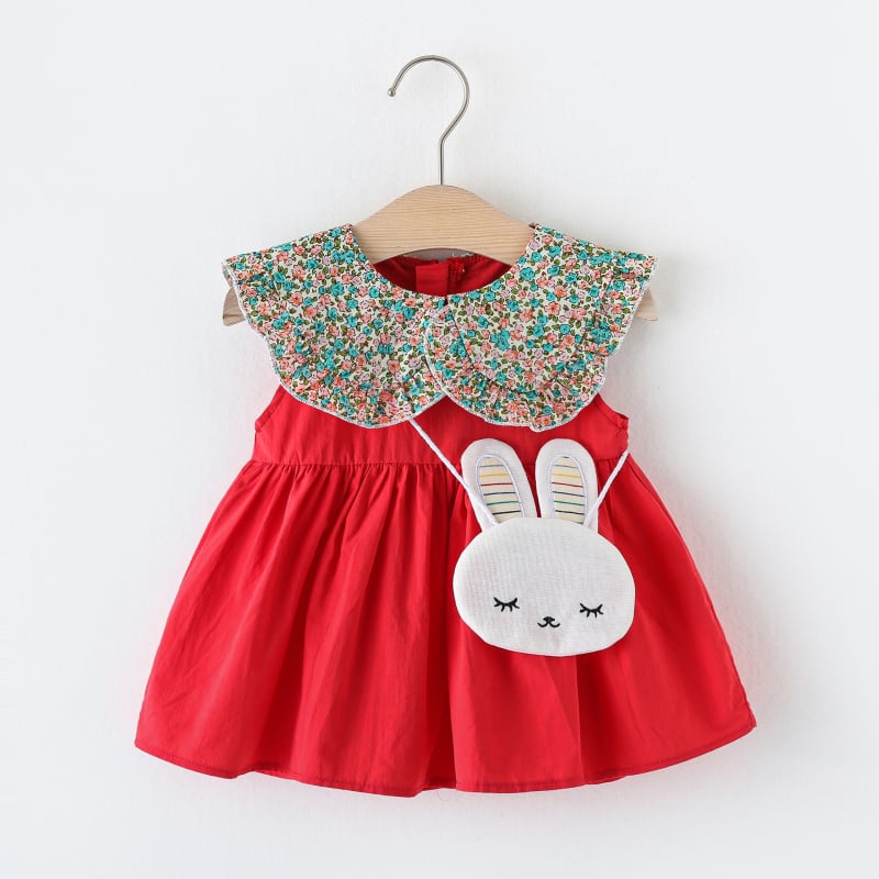 Rochie fără mâneci pentru fetițe cu imprimeu floral, vara 2022, 1063