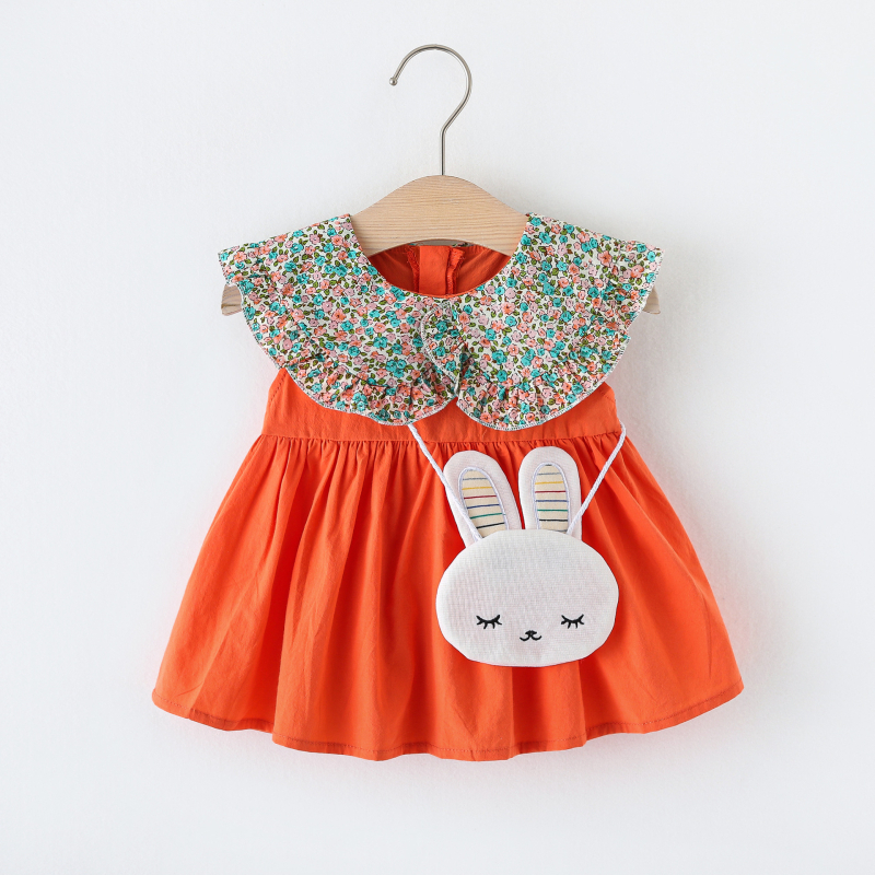 Rochie fără mâneci pentru fetițe cu imprimeu floral, vara 2022, 1063