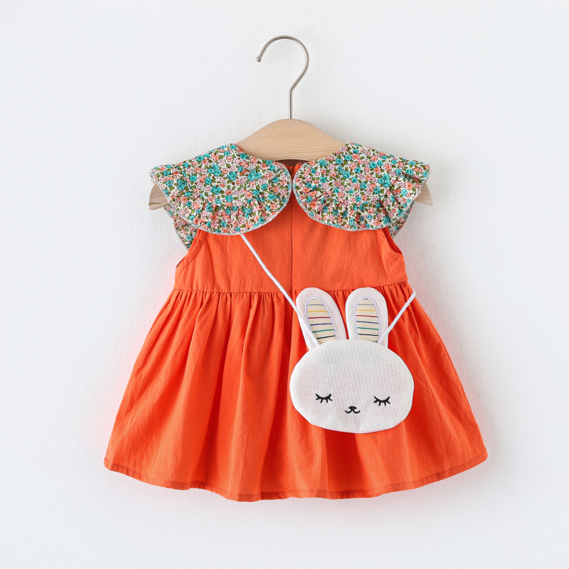 Rochie fără mâneci pentru fetițe cu imprimeu floral, vara 2022, 1063