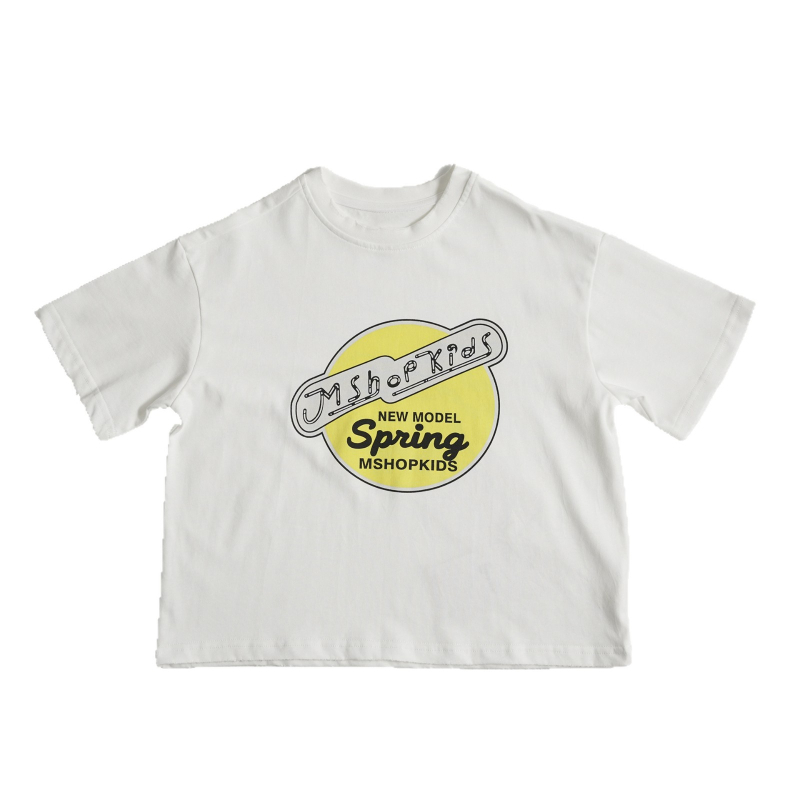 Tricou băiețe de vară din bumbac, mâneci scurte, croială lejeră, stil casual sport