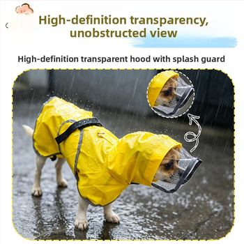 Pelerină impermeabilă pentru câini cu mască facială, pentru corgi, shiba inu și bulldog francez - haine de ploaie pentru plimbări în zile ploioase.