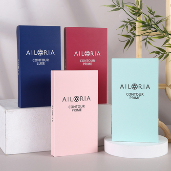 Cutie cadou pentru cosmetică pliabilă, personalizată, din carton alb, cu inserție dublă