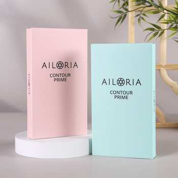 Cutie cadou pentru cosmetică pliabilă, personalizată, din carton alb, cu inserție dublă