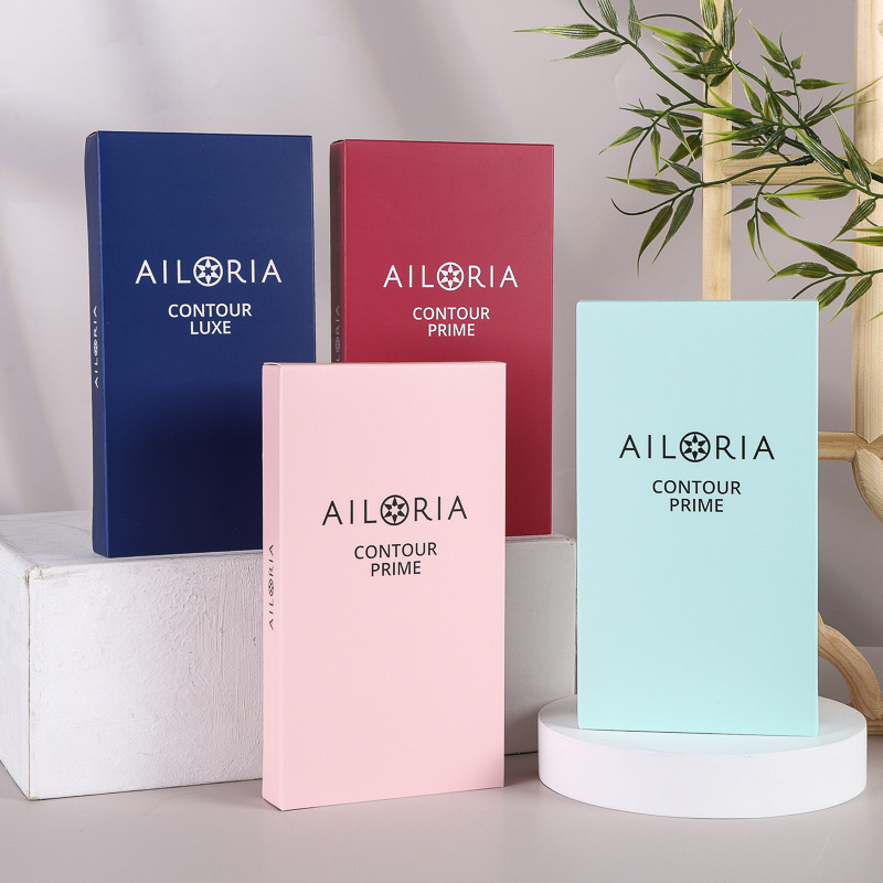 Cutie cadou pentru cosmetică pliabilă, personalizată, din carton alb, cu inserție dublă