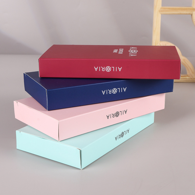 Cutie cadou pentru cosmetică pliabilă, personalizată, din carton alb, cu inserție dublă