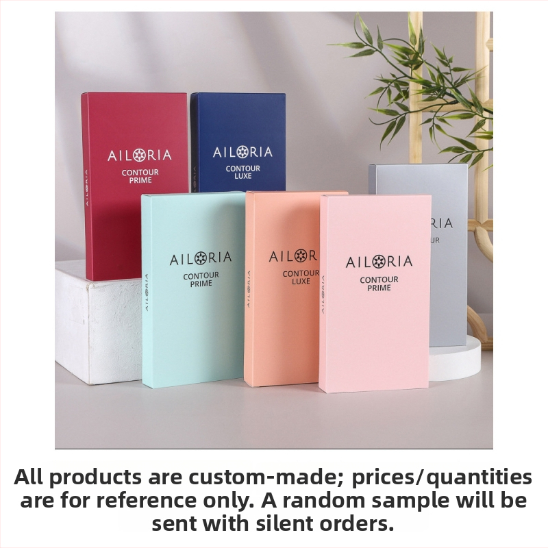 Cutie cadou pentru cosmetică pliabilă, personalizată, din carton alb, cu inserție dublă