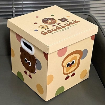 Cutie cadou mare din carton gri, seria biscuiților în desene animate
