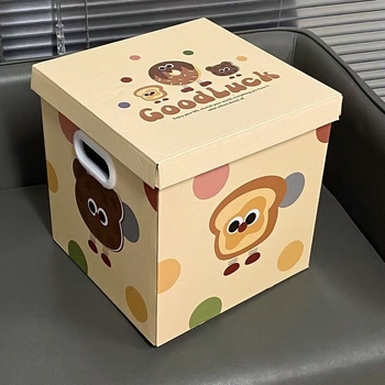 Cutie cadou mare din carton gri, seria biscuiților în desene animate