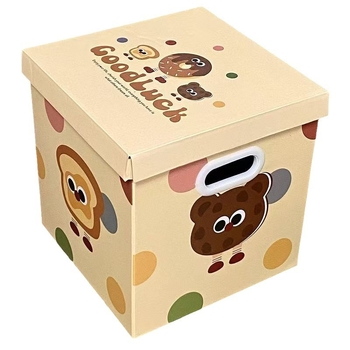 Cutie cadou mare din carton gri, seria biscuiților în desene animate