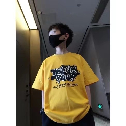 Tricou pentru copii din bumbac 100% cu mâneci scurte, vară 2024, stil coreean