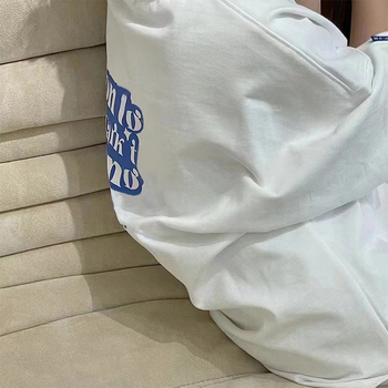 Tricou pentru copii din bumbac, mâneci scurte, guler rotund, imprimat cu litere