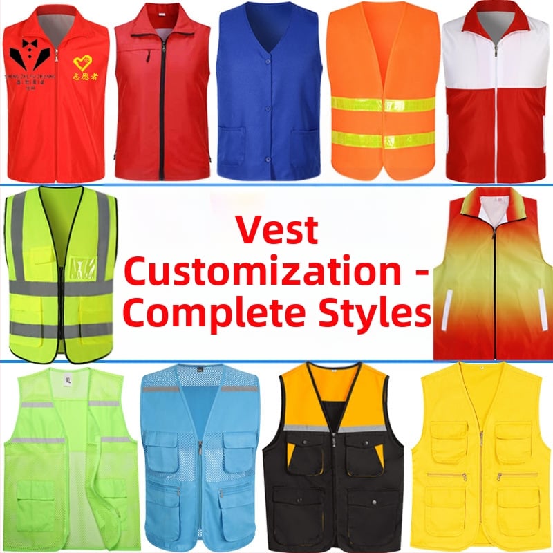 Vesta personalizată pentru voluntari din plasă, cu imprimare a logo-ului, vestă reflectorizantă promoțională brodată