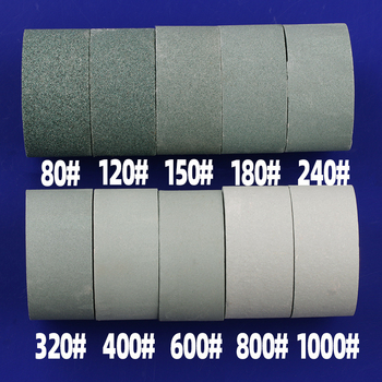 Piatră de ulei din siliciu carbid verde, cilindrică, 50x25 mm, pentru lustruire și șlefuire jad