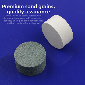 Piatră de ulei din siliciu carbid verde, cilindrică, 50x25 mm, pentru lustruire și șlefuire jad