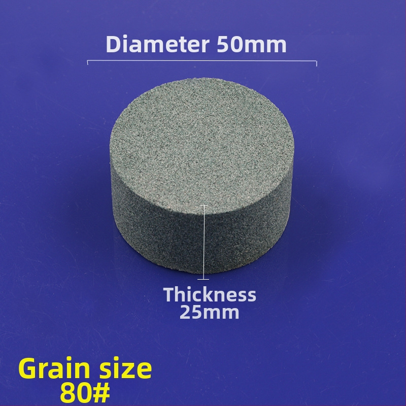 Piatră de ulei din siliciu carbid verde, cilindrică, 50x25 mm, pentru lustruire și șlefuire jad