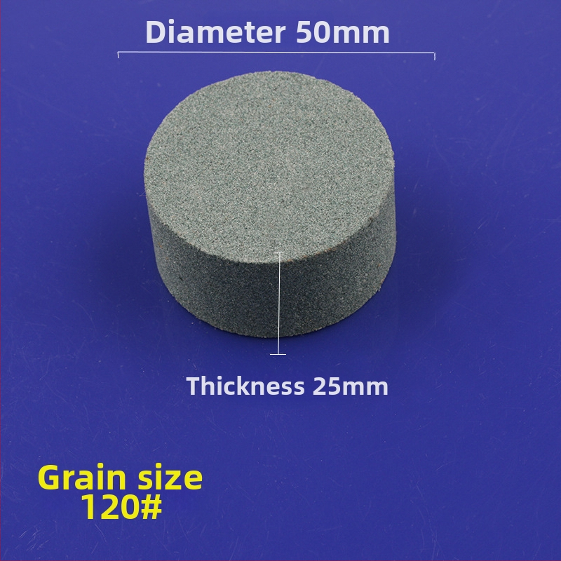 Piatră de ulei din siliciu carbid verde, cilindrică, 50x25 mm, pentru lustruire și șlefuire jad