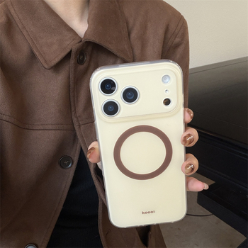 Jinyi IMD husă magnetică pentru iPhone 13–17 Pro/Pro Max, design color-block, culoare solidă, carcasă din acrilic dur, dublu strat, protecție anti-cădere