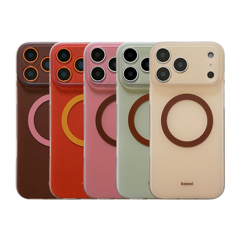 Jinyi IMD husă magnetică pentru iPhone 13–17 Pro/Pro Max, design color-block, culoare solidă, carcasă din acrilic dur, dublu strat, protecție anti-cădere