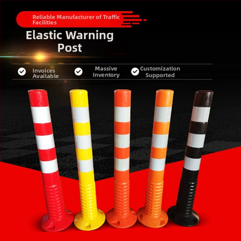 Coloană de avertizare elastică din plastic EVA pentru drum, barieră reflectorizantă