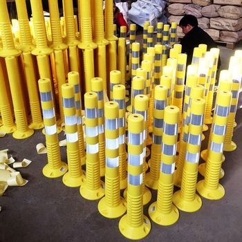 Coloană de avertizare elastică din plastic EVA pentru drum, barieră reflectorizantă