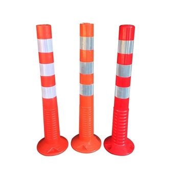 Coloană de avertizare elastică din plastic EVA pentru drum, barieră reflectorizantă