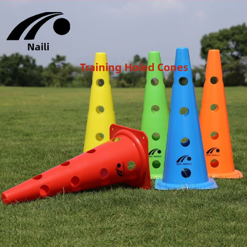 Naili 48 cm con de antrenament pentru fotbal, cu gaură – obstacol și con de marcaj colorat, design îngroșat