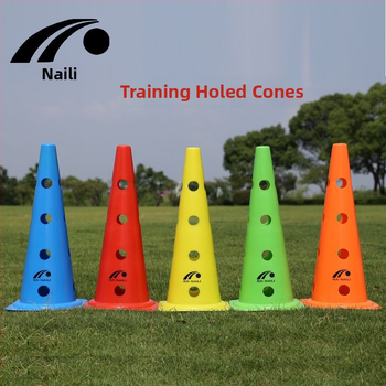Naili 48 cm con de antrenament pentru fotbal, cu gaură – obstacol și con de marcaj colorat, design îngroșat