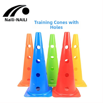 Naili 48 cm con de antrenament pentru fotbal, cu gaură – obstacol și con de marcaj colorat, design îngroșat
