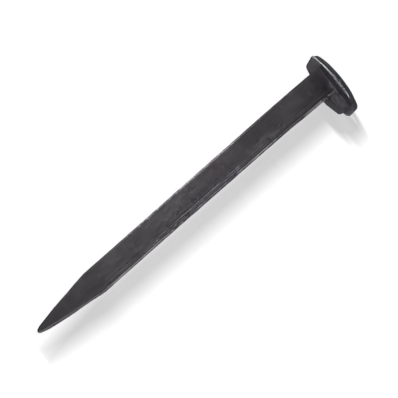 Cuie feroviare, cuie pătrate lucrate manual pentru șine, accesorii de cale, oțel solid laminat la cald