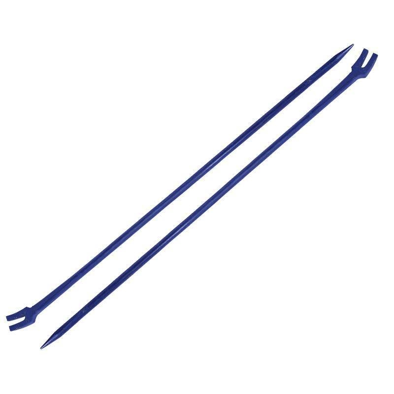 Track spike lifting tool with claw crowbar, open-head pry bar, 1.5 m long