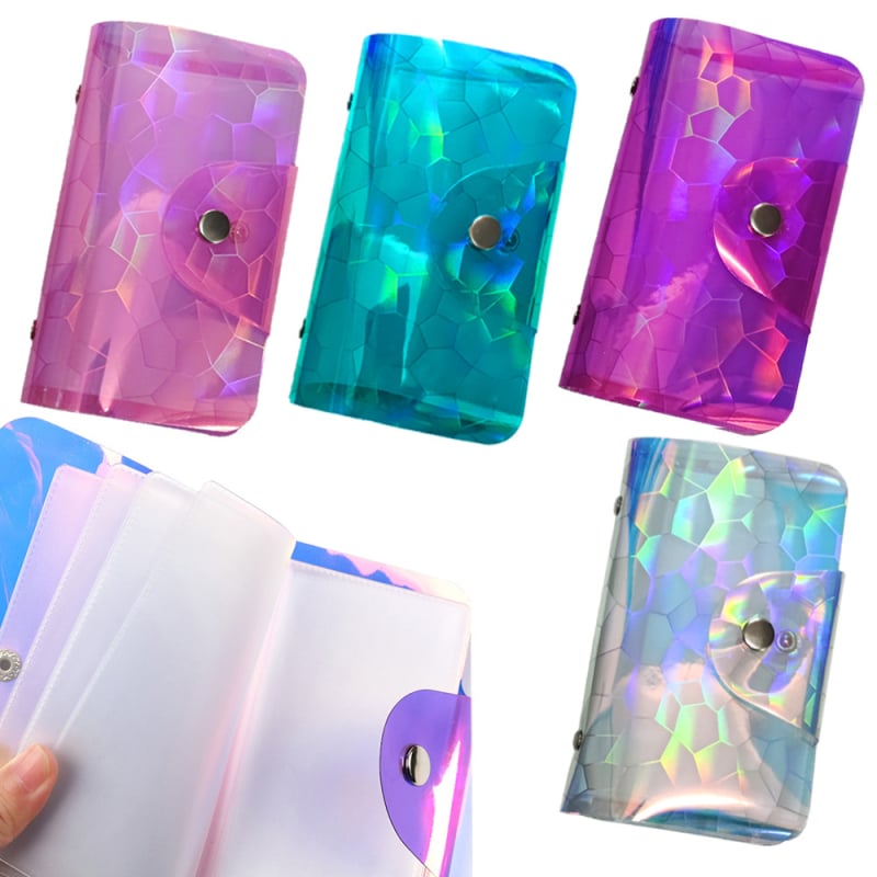Holder PVC transparent cu 20 compartimente, model crăpat, șablon pentru ștanțarea unghiilor cu plăci din oțel