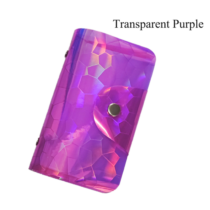 Holder PVC transparent cu 20 compartimente, model crăpat, șablon pentru ștanțarea unghiilor cu plăci din oțel