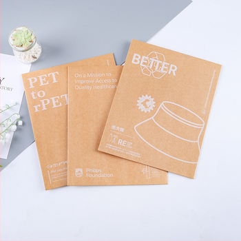 Pungi promoționale personalizate pentru documente, pungi din hârtie Kraft pentru haine și tricouri, cu Velcro, plicuri ecologice imprimabile