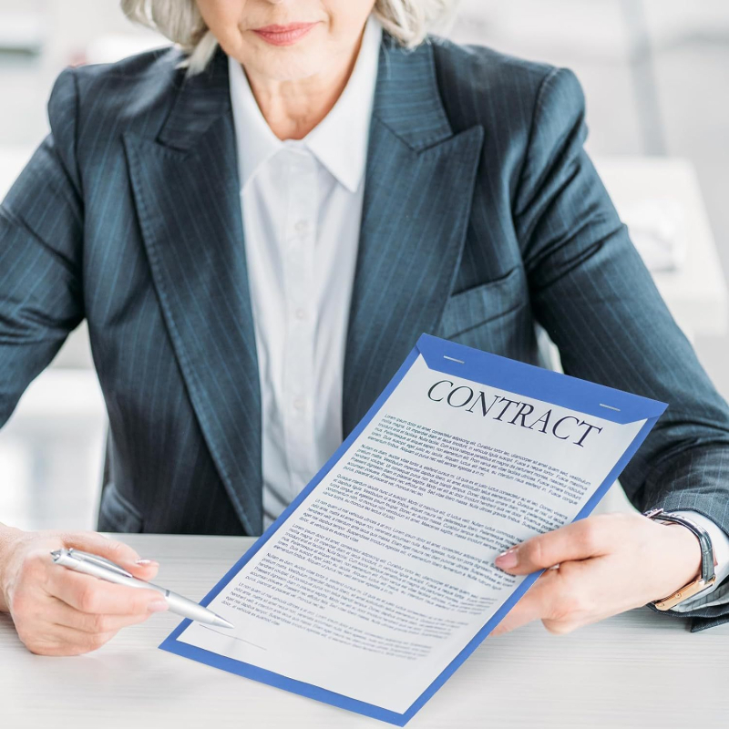 Plicuri din Kraft personalizate pentru documente, albastru A4, mai multe dimensiuni