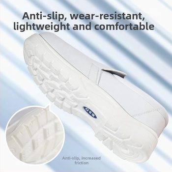 Pantofi de protecție albi, cu vârf de oțel, antistatice, pentru spații curate din industria alimentară, model de vară, rezistenți la perforare