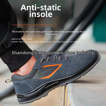 Pantofi de protecție anti-static cu vârf din oțel, respirabili și rezistenți la uzură pentru bărbați, standard național, Old Yellow Bull