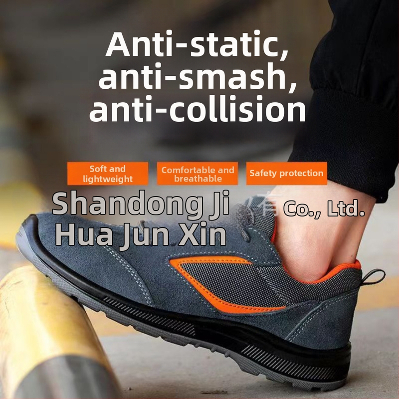 Pantofi de protecție anti-static cu vârf din oțel, respirabili și rezistenți la uzură pentru bărbați, standard național, Old Yellow Bull
