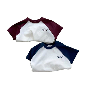 Set din două piese în stil korean, unisex: tricou cu mânecă scurtă și pantaloni scurți din bumbac, vară