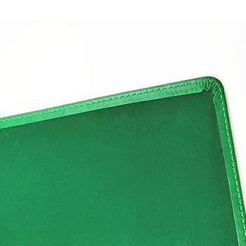 PUA4 Dosar din piele verde pentru certificate cu siglă - personalizabil