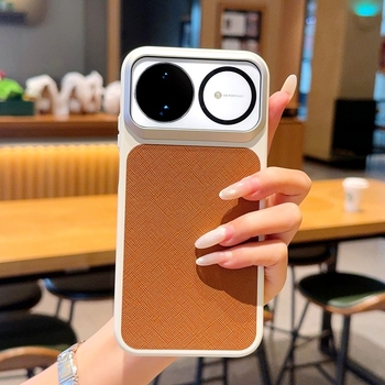 Husa Huawei Nova16 din piele sintetică cu textură cross-grain, culoare contrastantă, pentru Nova16 Pro / 16 Ultra, stil simplu, roz / galben / maro / albastru