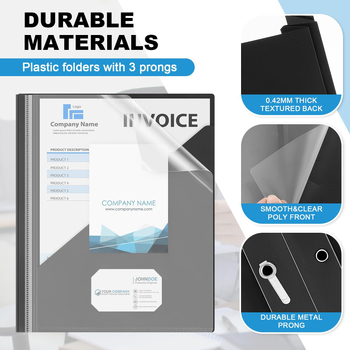 Dosar A4 din plastic PP, cu clip tadpole, pliabil, rezistent la apă, durabil pentru documente